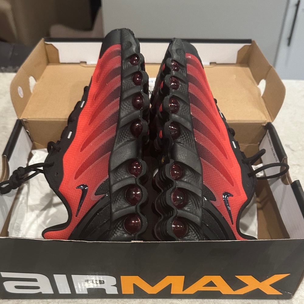 Nike Air Max Red and Black Athletic Shoes